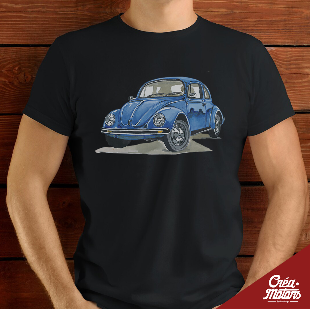 T-SHIRT - VW COCCINELLE BLEUE