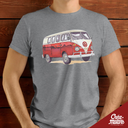 T-SHIRT - VW COMBI T1 ROUGE