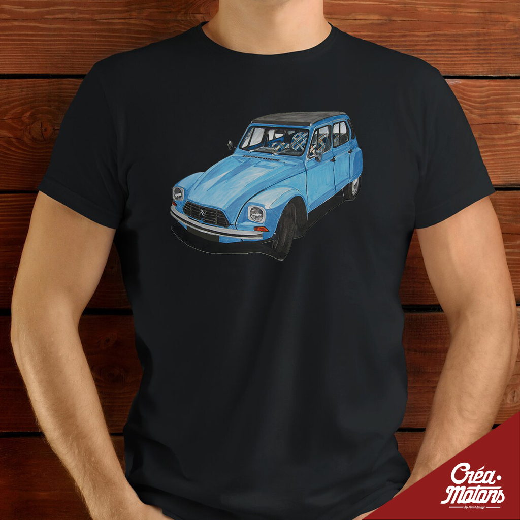 T-SHIRT - VW COMBI T1 BLEUE