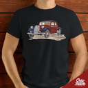 T-SHIRT - VW COMBI T1 BLEUE