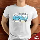 T-SHIRT - VW COMBI T1 BLEUE