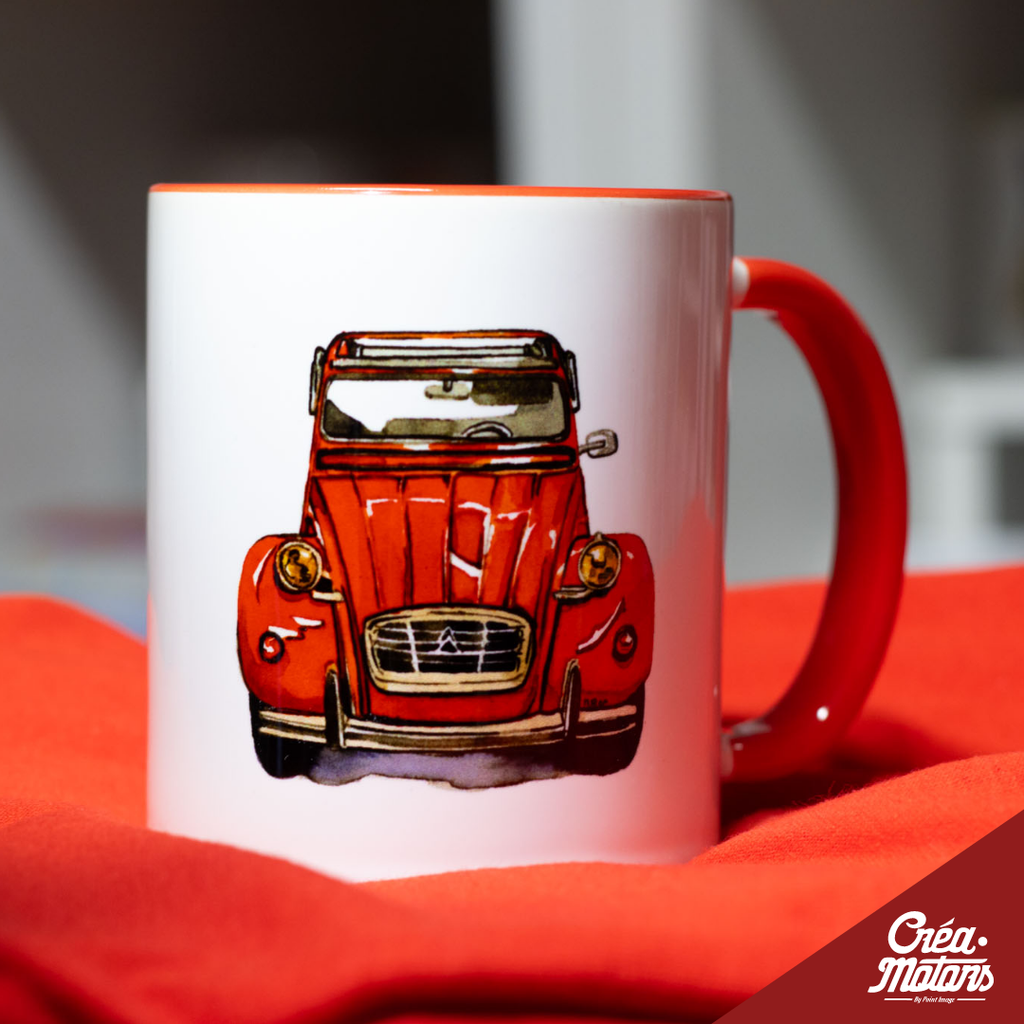 MUG  - CITROËN 2CV ROUGE FACE 