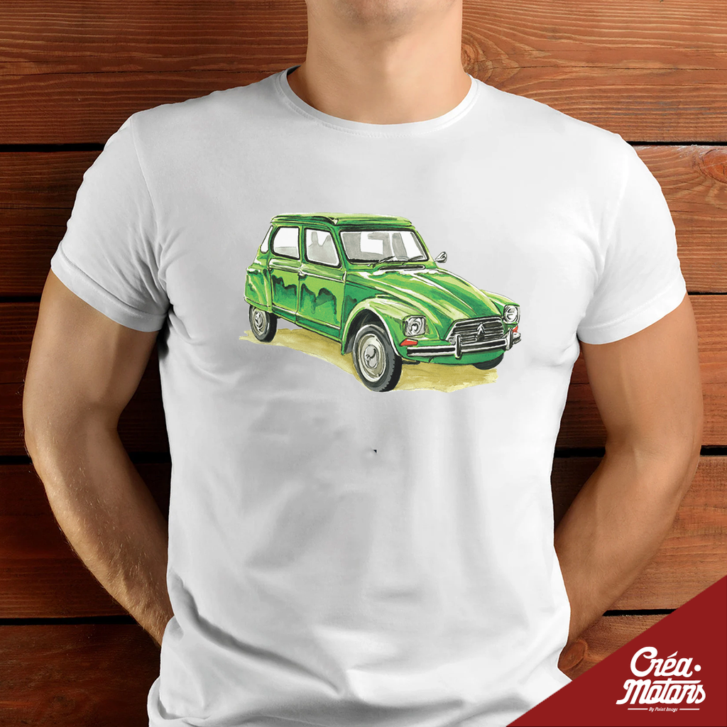 T-SHIRT - CITROËN DYANE VERTE 