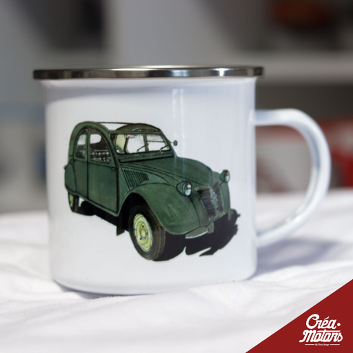 MUG METAL - CITROËN 2CV GRIS