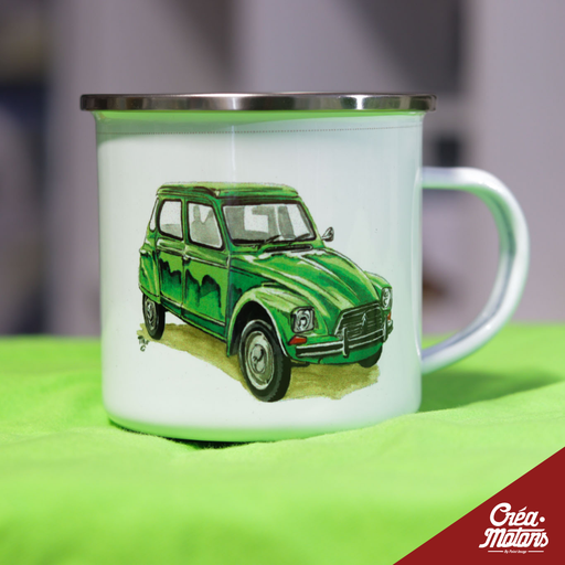 MUG METAL - CITROËN DYANE VERTE