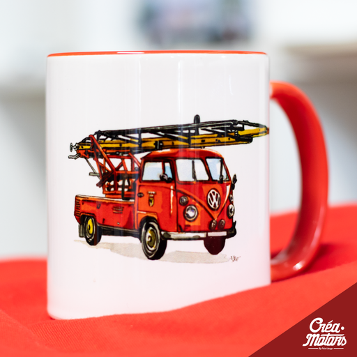 MUG - VW COMBI T1 POMPIER ROUGE 