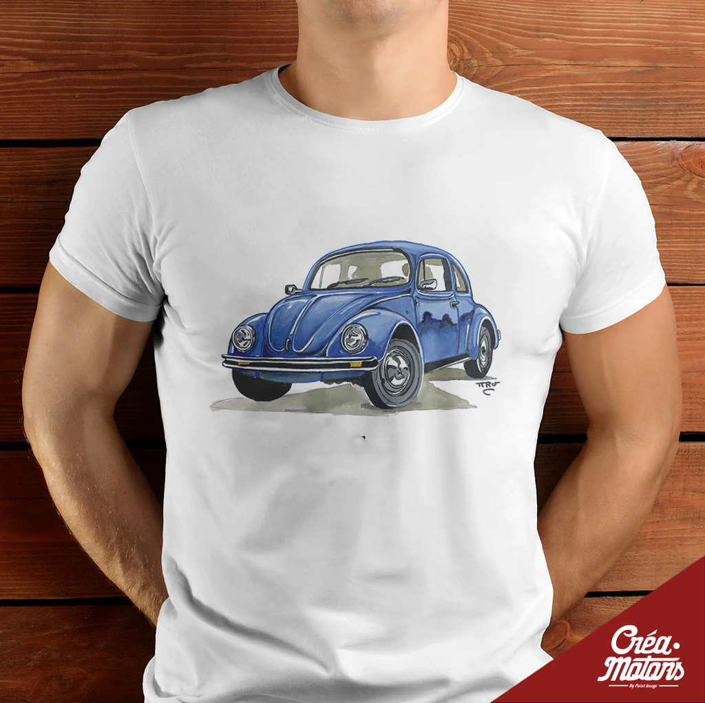 T-SHIRT - VW COCCINELLE BLEUE